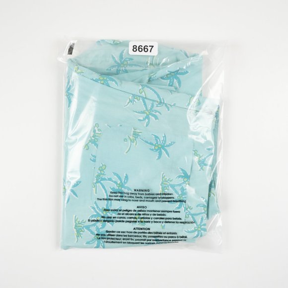 Vintage LILLY PULITZER tropical teal palm tree ultra-lightweight capris size 4 - Picture 10 of 10